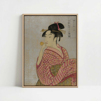 Framed Canvas - Framed canvas in oak color frame