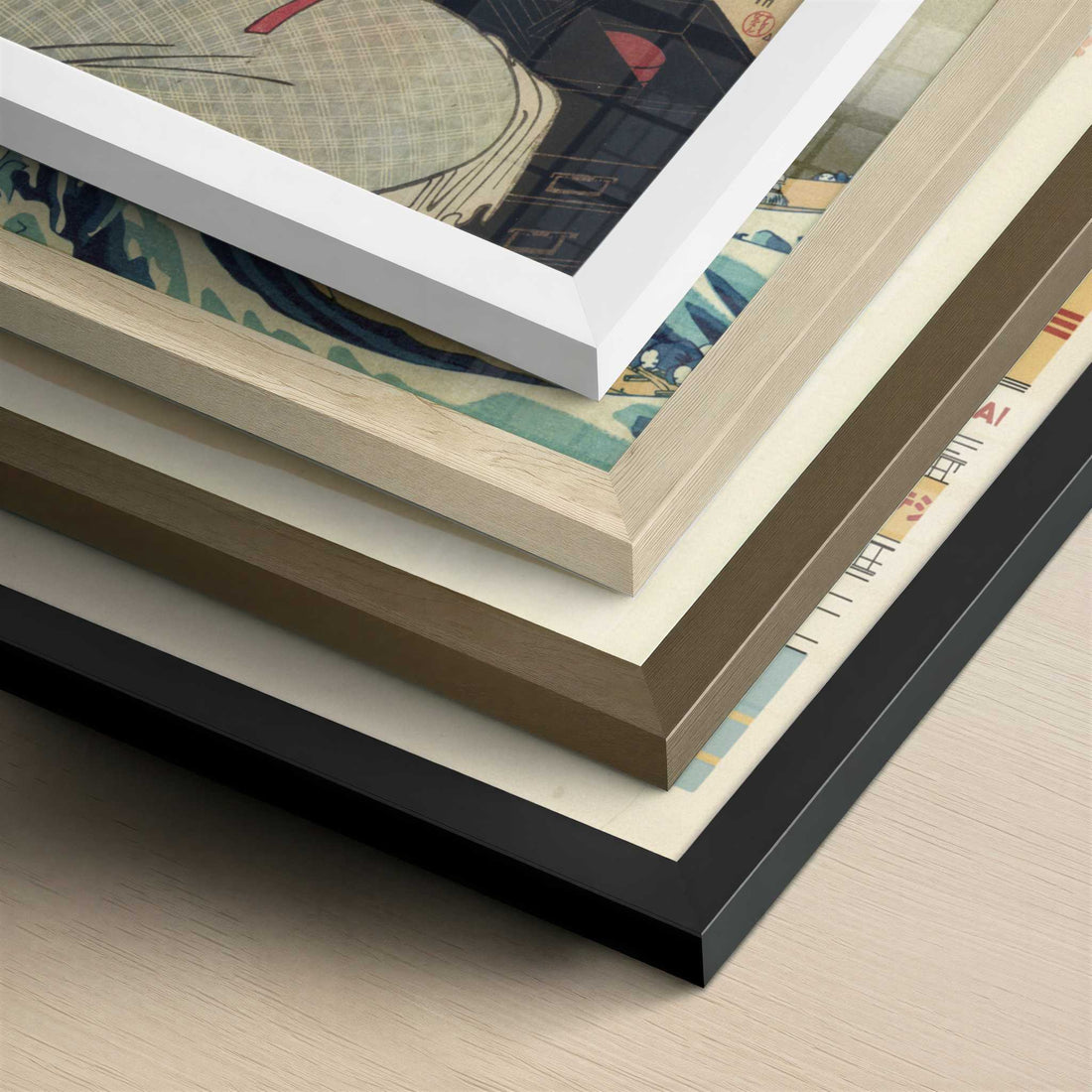 Young Mother Feeding Her Child (1790s) by Utamaro – Art Print - Close-up detail of the different frames