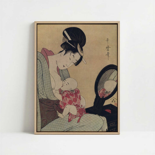 Framed Canvas - Framed canvas in oak color frame