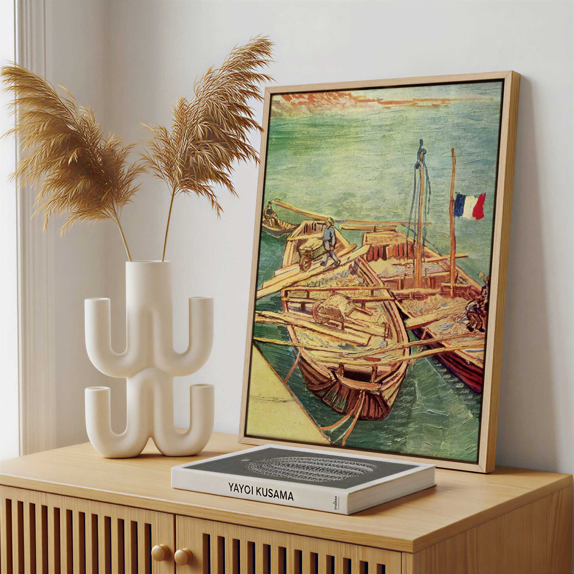 Framed Canvas - Framed canvas in a stylish interior setting