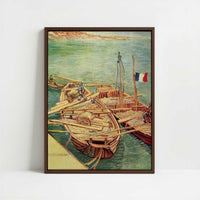 Framed Canvas - Framed canvas in dark wood color frame