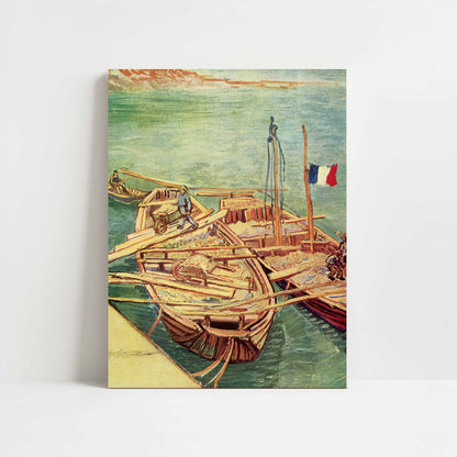Boats on the Rhone (1888) by Van Gogh – Art Print - Unframed art print