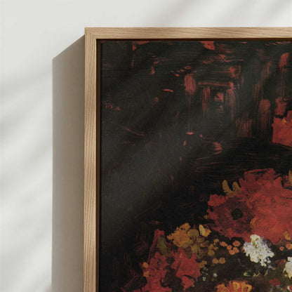 Framed Canvas - Close-up detail and texture of the framed canvas