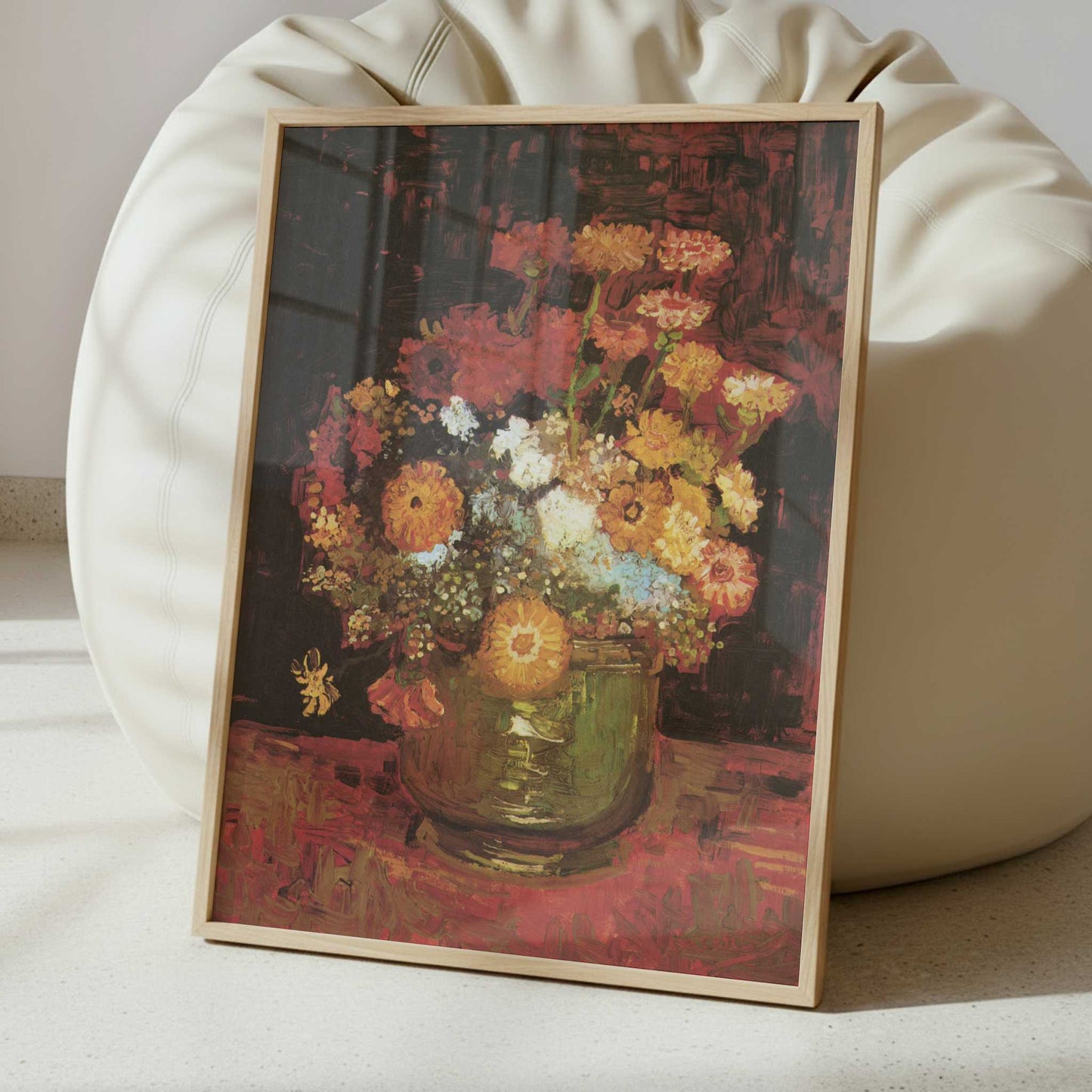 Bowl with Zinnias (1886) by Van Gogh – Art Print - Interior inspiration