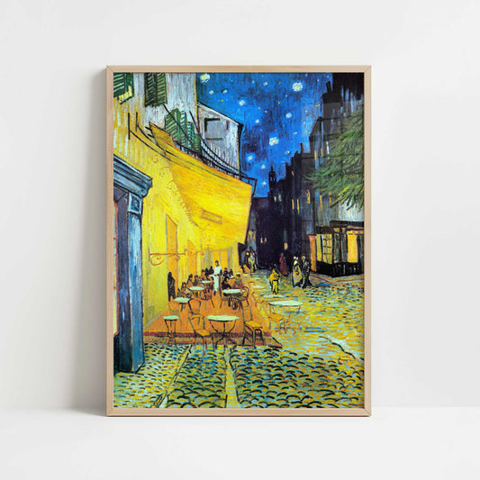Café at Night (1888) by Vincent van Gogh – Art Print - Art print in oak frame