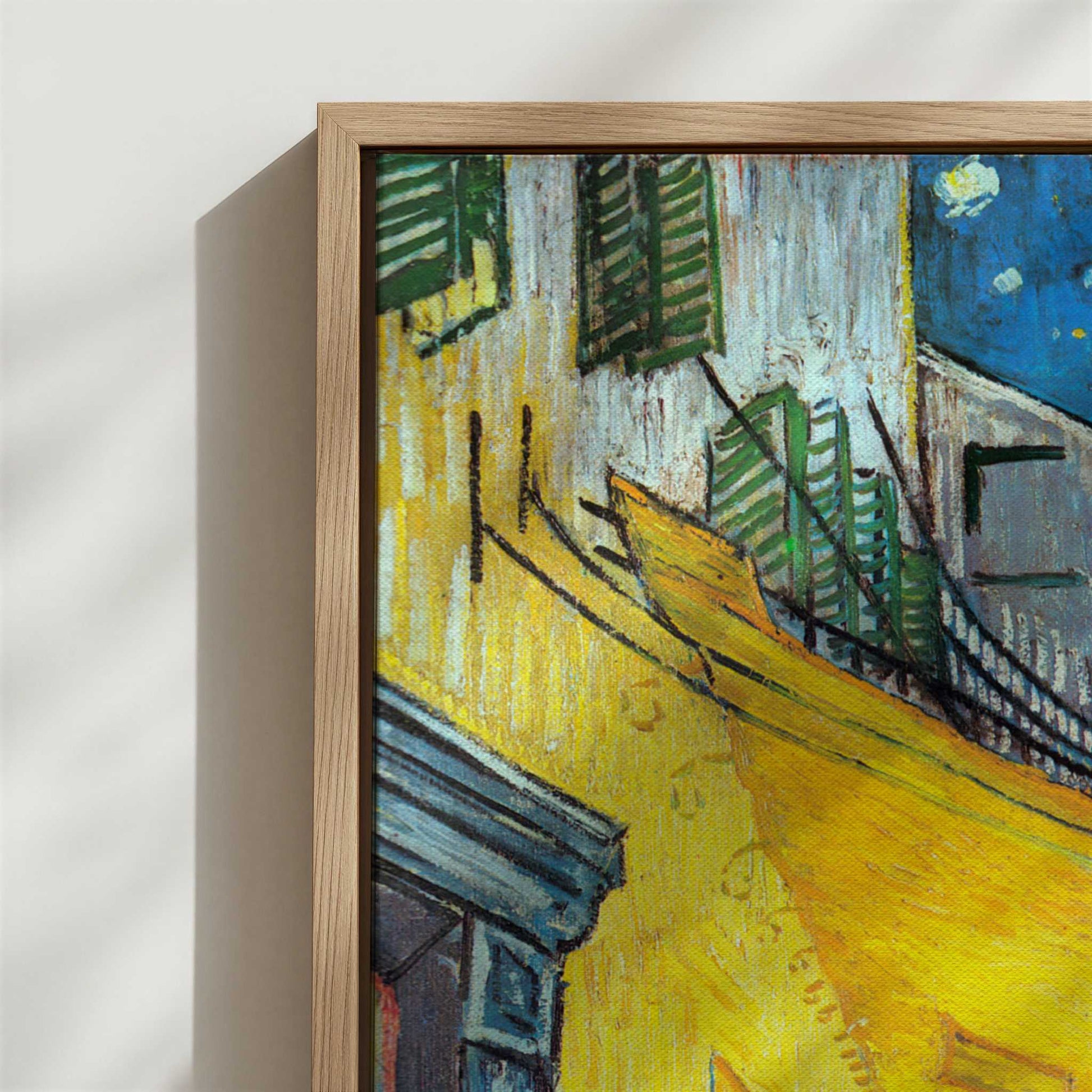 Framed Canvas - Close-up detail and texture of the framed canvas