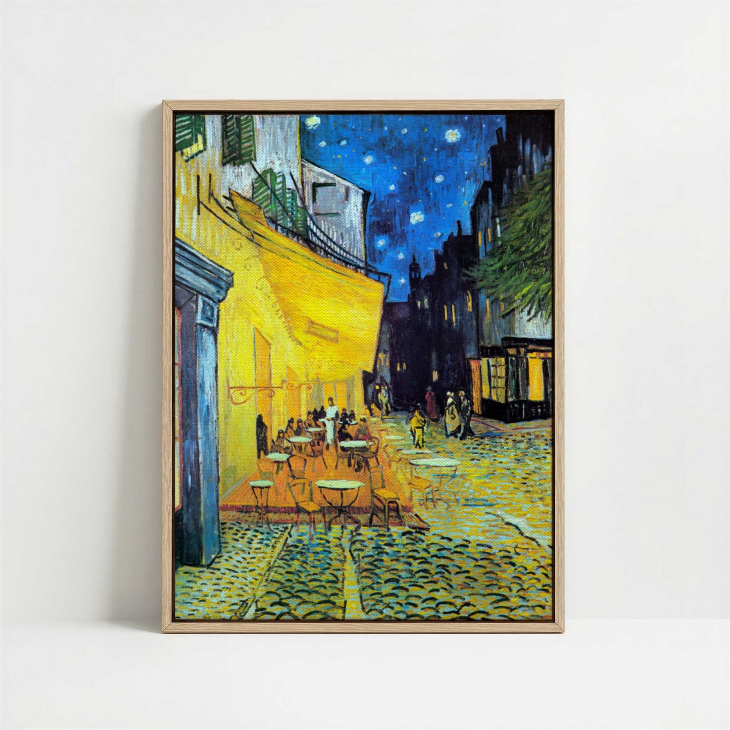 Framed Canvas - Framed canvas in oak color frame