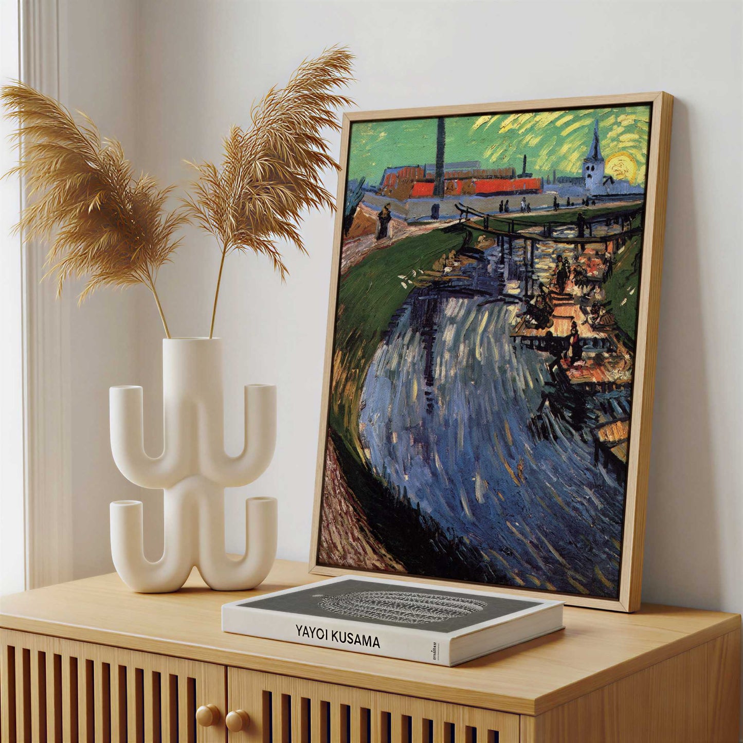 Framed Canvas - Framed canvas in a stylish interior setting