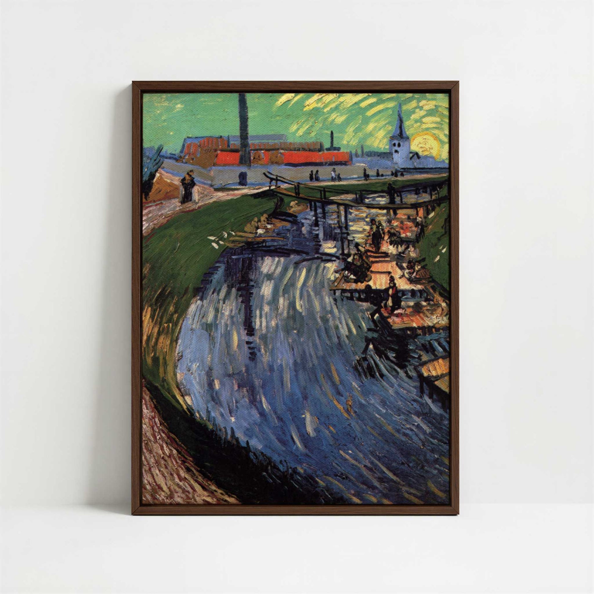 Framed Canvas - Framed canvas in dark wood color frame