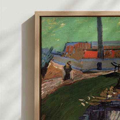 Framed Canvas - Close-up detail and texture of the framed canvas