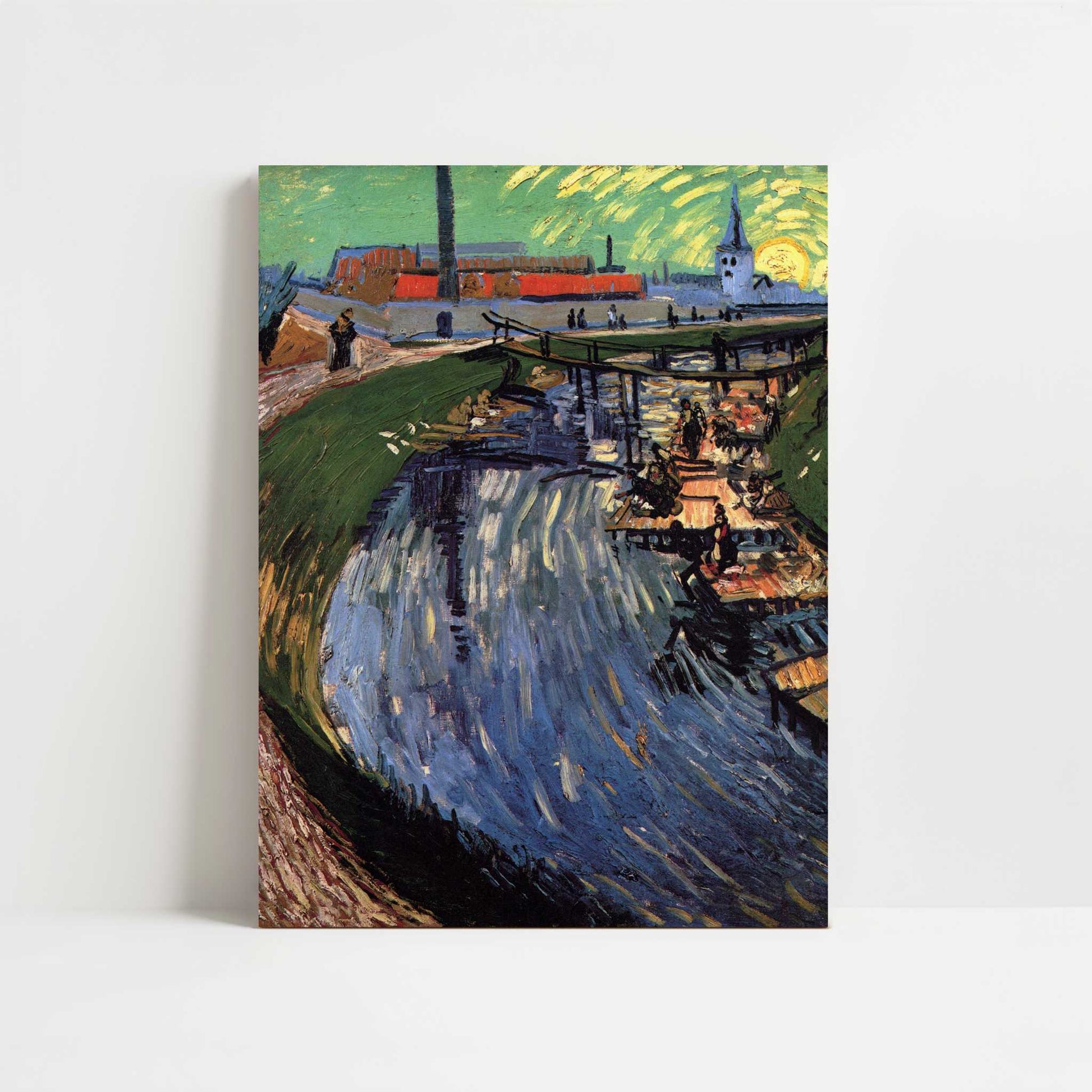 Canal with Women Washing (1888) by Van Gogh – Art Print - Unframed art print