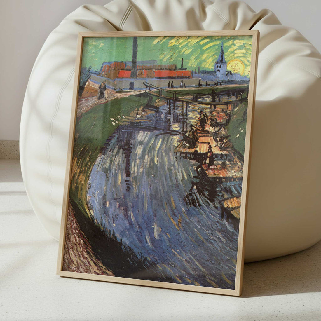 Canal with Women Washing (1888) by Van Gogh – Art Print - Interior inspiration