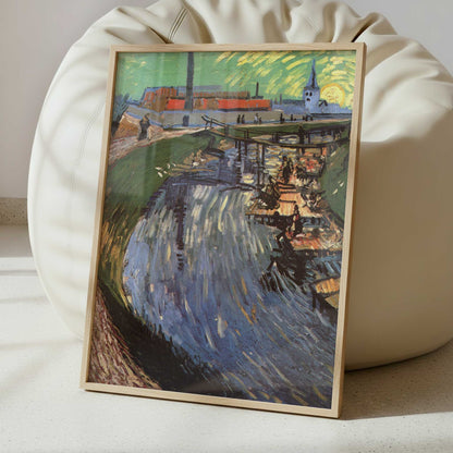 Canal with Women Washing (1888) by Van Gogh – Art Print - Interior inspiration