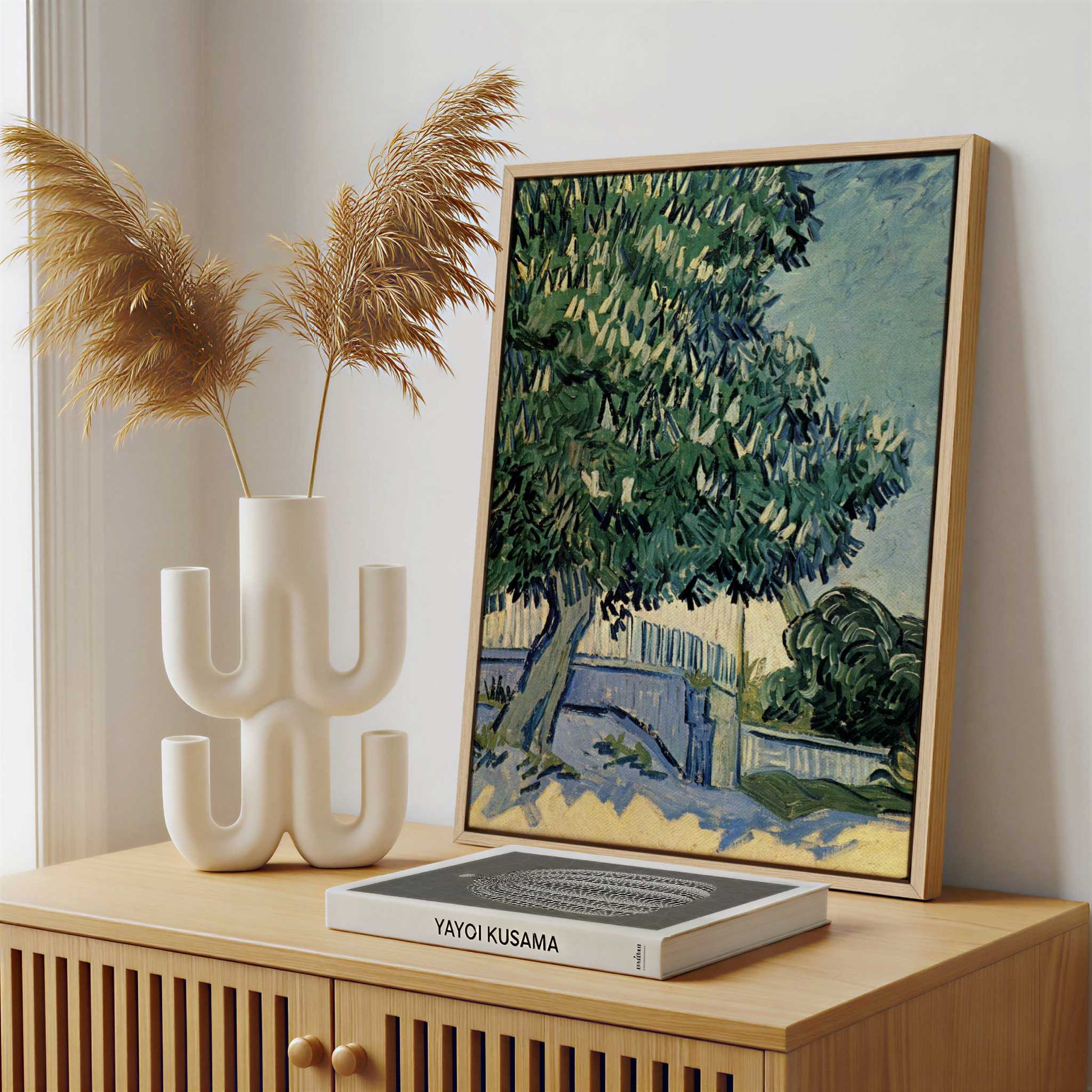 Framed Canvas - Framed canvas in a stylish interior setting