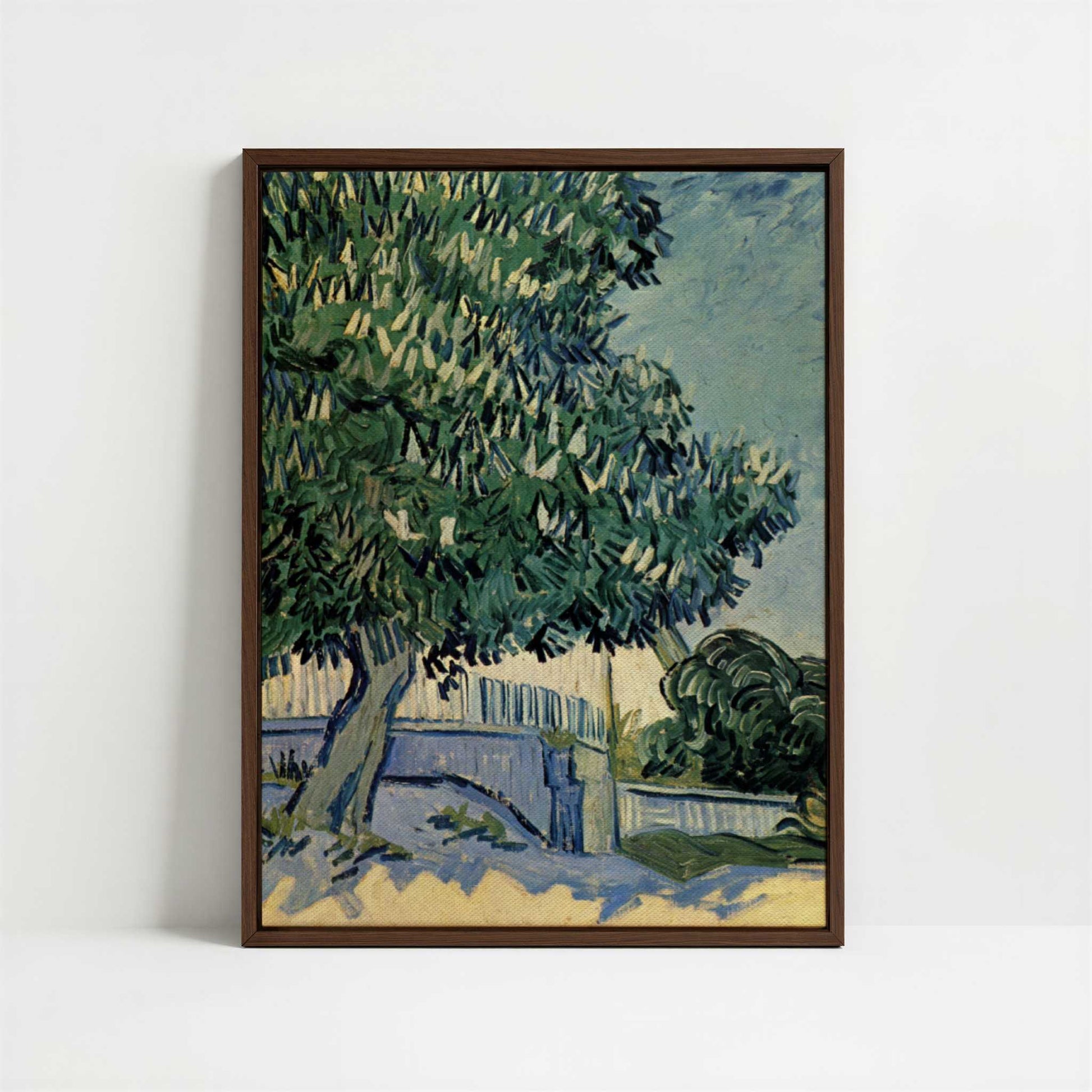 Framed Canvas - Framed canvas in dark wood color frame