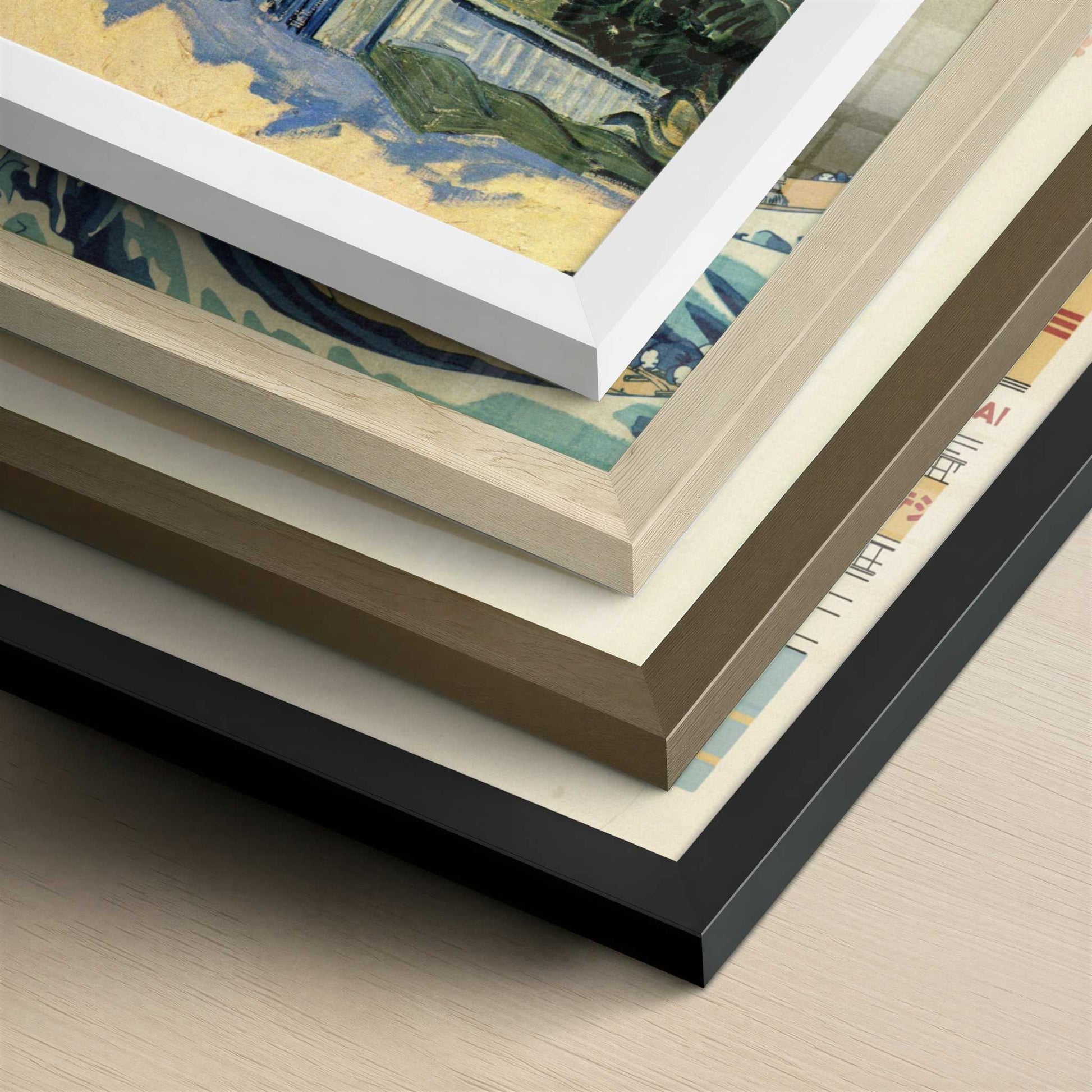 Chestnut Tree in Blossom (1890) by Van Gogh – Art Print - Close-up detail of the different frames