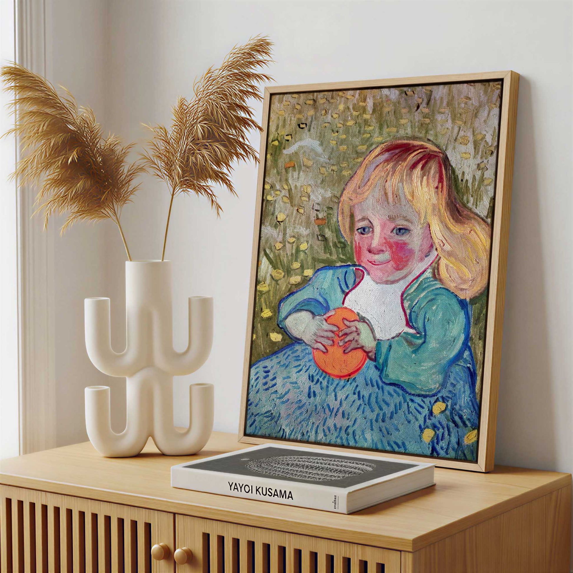 Framed Canvas - Framed canvas in a stylish interior setting