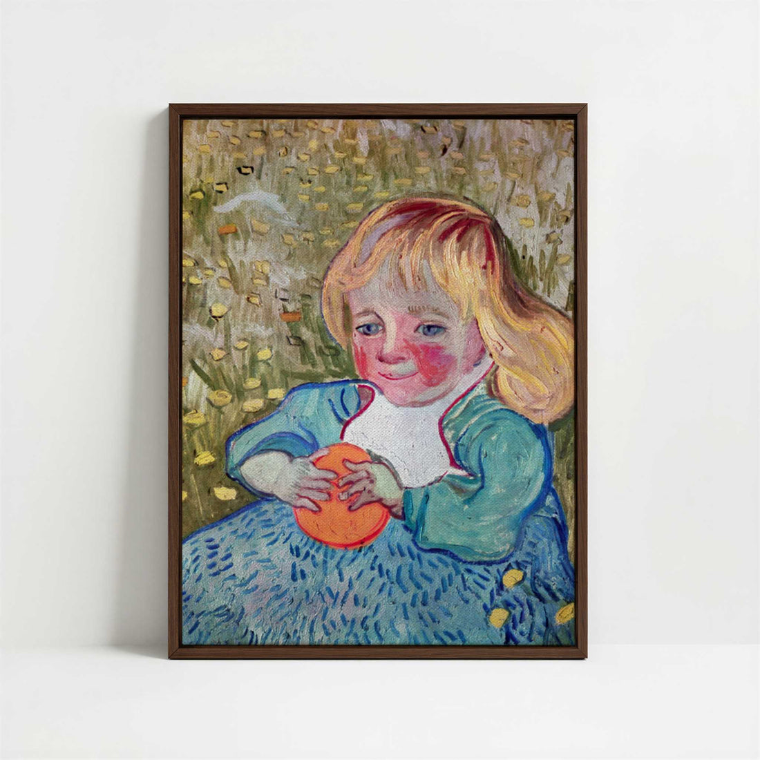 Framed Canvas - Framed canvas in dark wood color frame