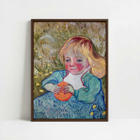 Framed Canvas - Framed canvas in dark wood color frame