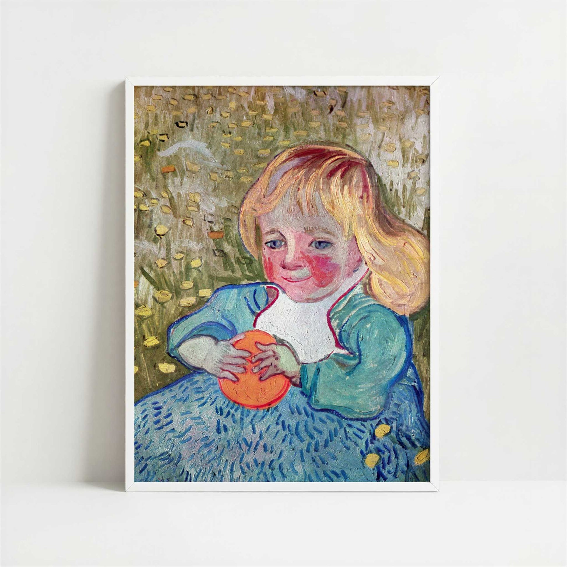 Child with Orange (1890) by Vincent van Gogh – Art Print - Art print in white frame