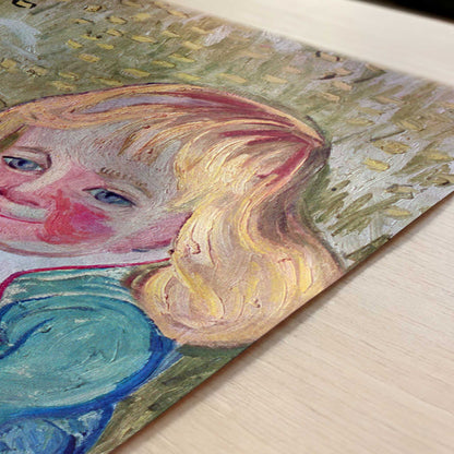 Child with Orange (1890) by Vincent van Gogh – Art Print - Close-up detail of the art print