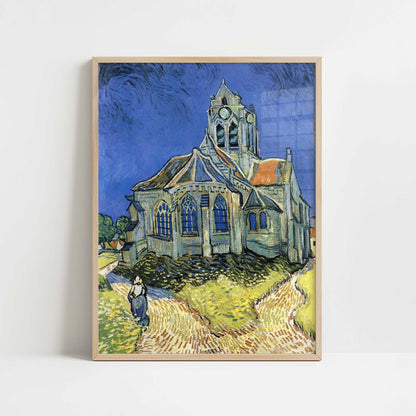 Church at Auvers (1890) by Vincent van Gogh – Art Print - Art print in oak frame