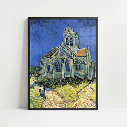 Church at Auvers (1890) by Vincent van Gogh – Art Print - Art print in black frame