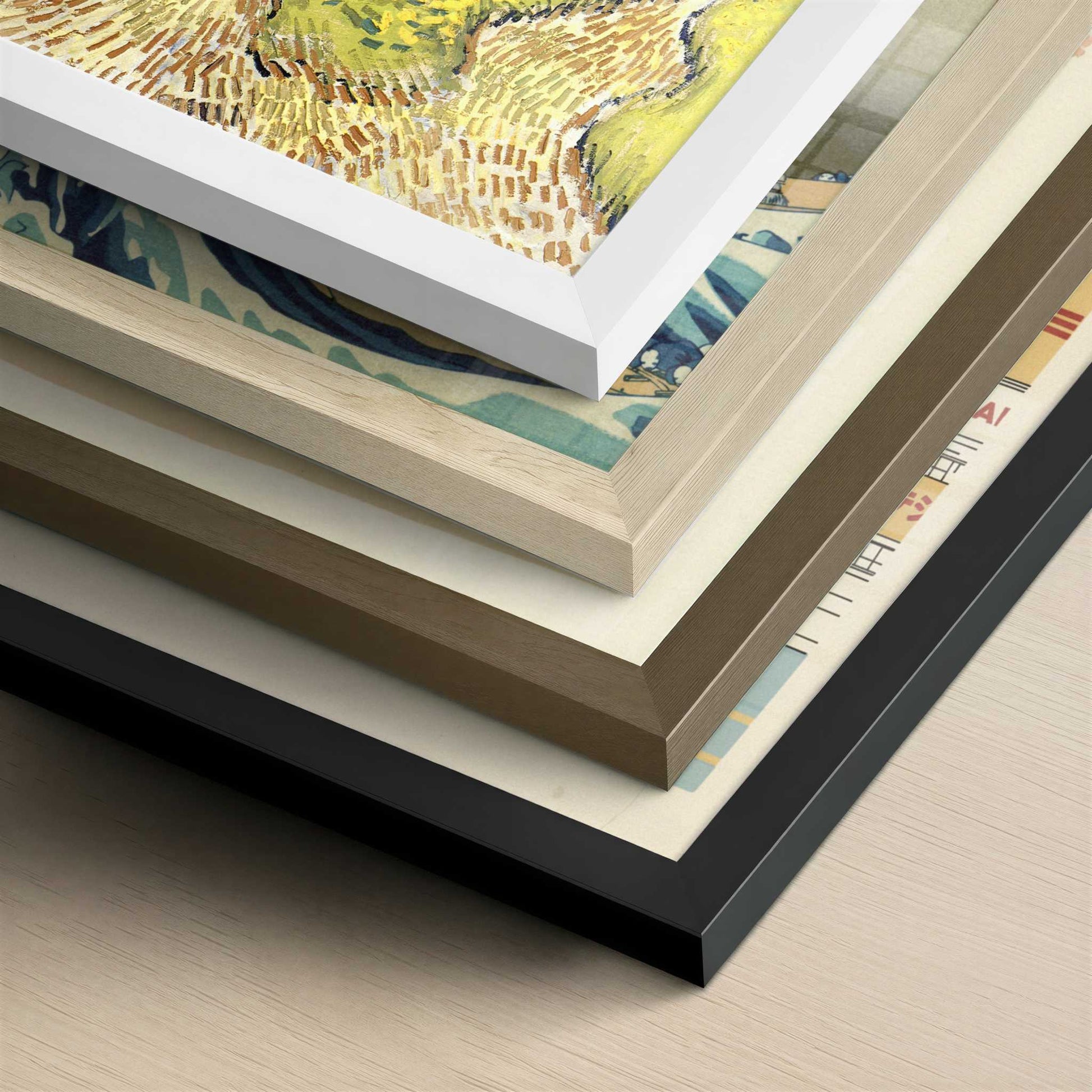 Church at Auvers (1890) by Vincent van Gogh – Art Print - Close-up detail of the different frames