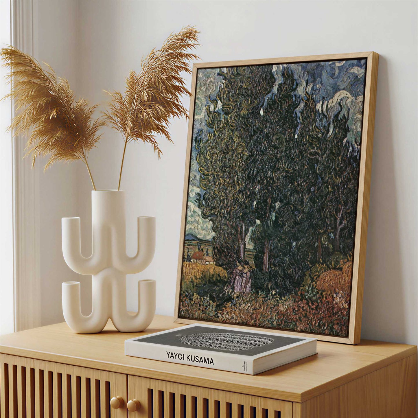 Framed Canvas - Framed canvas in a stylish interior setting