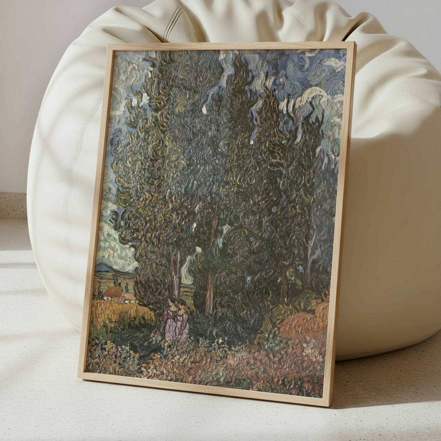 Cypresses with Two Figures (1889) by Van Gogh – Art Print - Interior inspiration