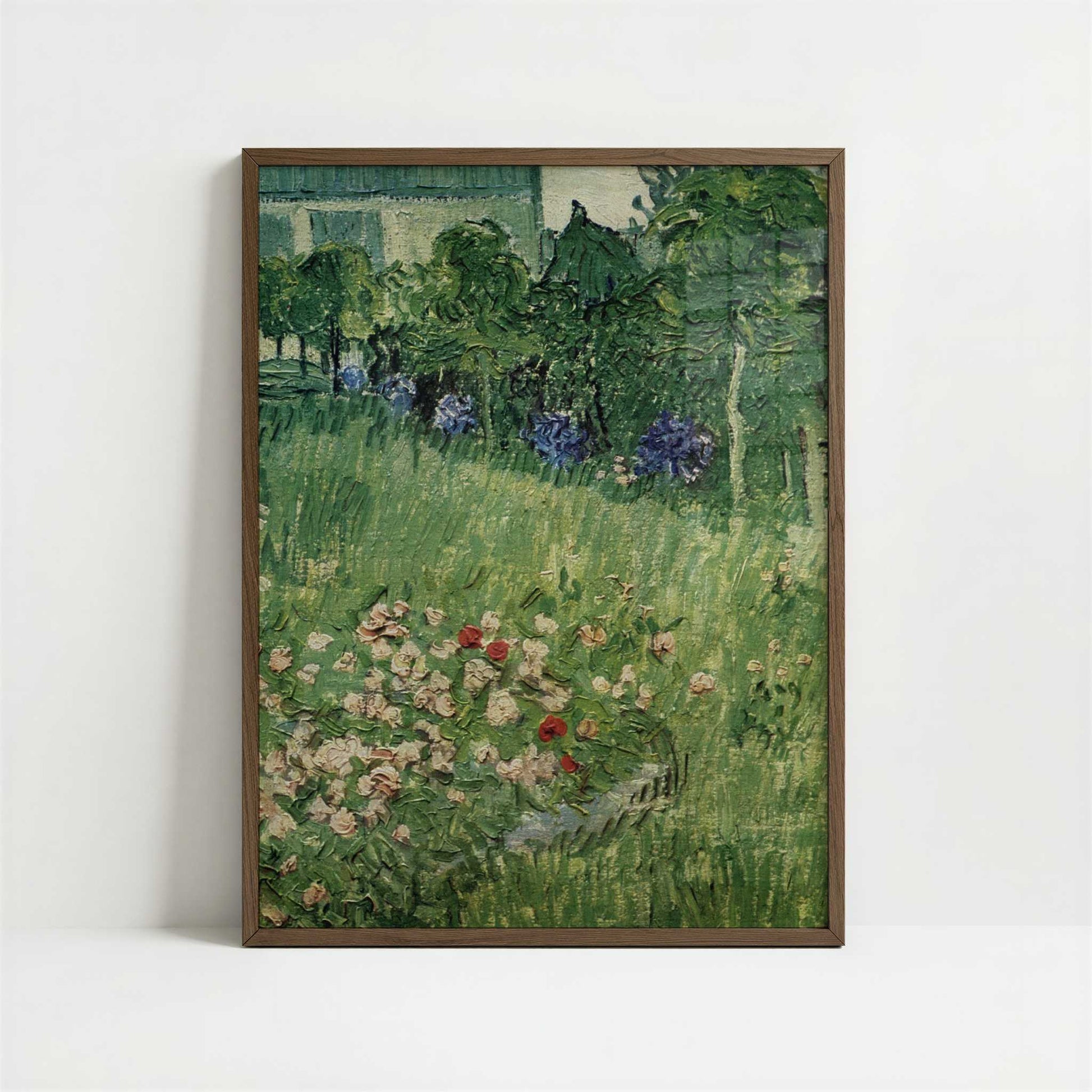 Daubigny's Garden (1890) by Vincent van Gogh – Art Print - Art print in dark wood frame