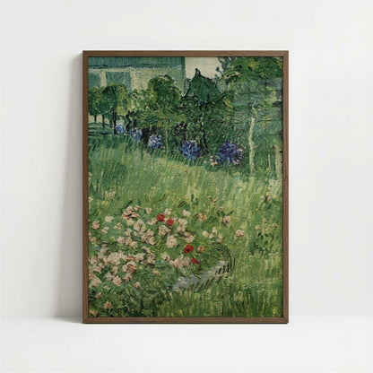 Daubigny's Garden (1890) by Vincent van Gogh – Art Print - Art print in dark wood frame