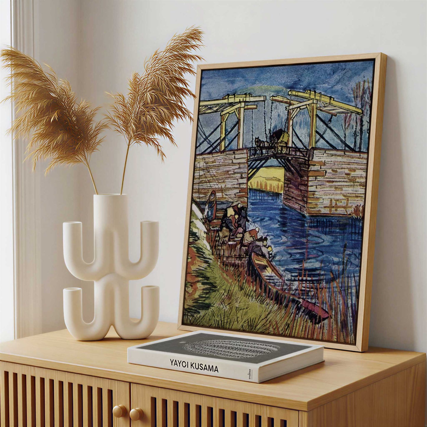 Framed Canvas - Framed canvas in a stylish interior setting