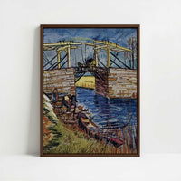 Framed Canvas - Framed canvas in dark wood color frame