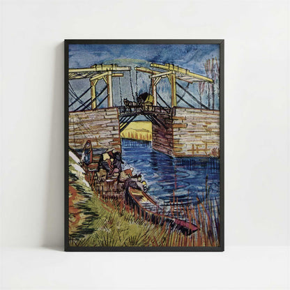 Drawbridge 1 (1888) by Vincent van Gogh – Art Print - Art print in black frame