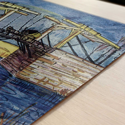 Drawbridge 1 (1888) by Vincent van Gogh – Art Print - Close-up detail of the art print