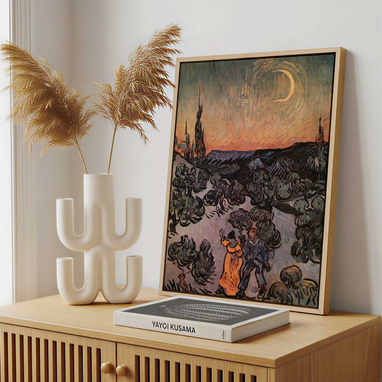 Framed Canvas - Framed canvas in a stylish interior setting