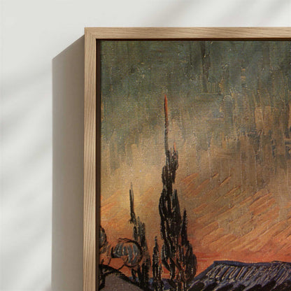 Framed Canvas - Close-up detail and texture of the framed canvas