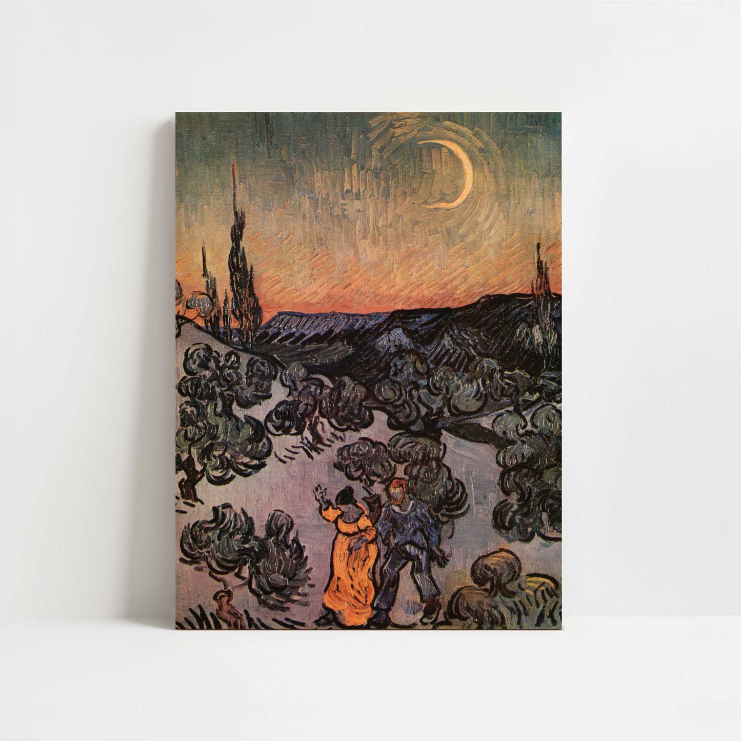 Evening Walk, Saint Remy (1889) by Van Gogh – Art Print - Unframed art print