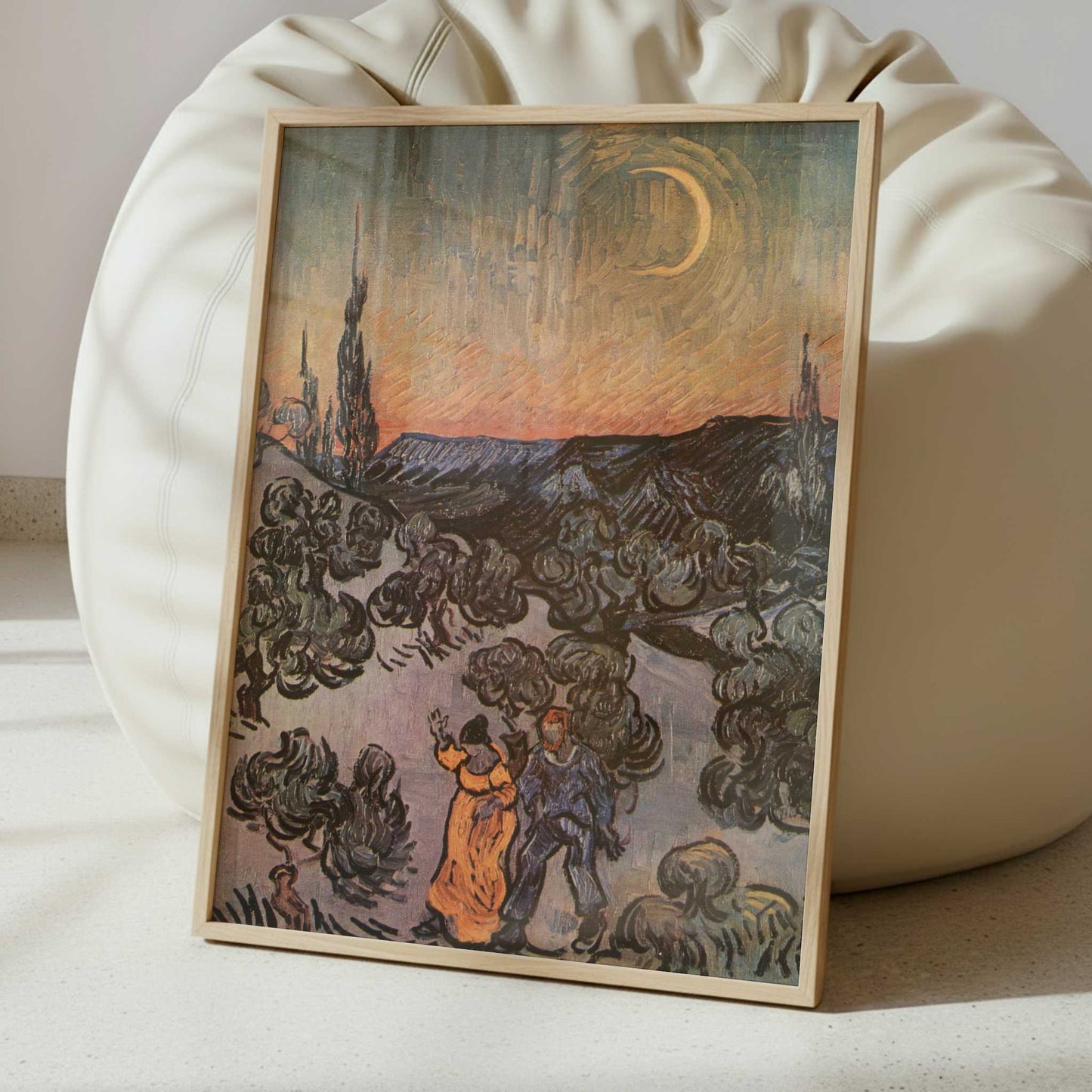 Evening Walk, Saint Remy (1889) by Van Gogh – Art Print - Interior inspiration