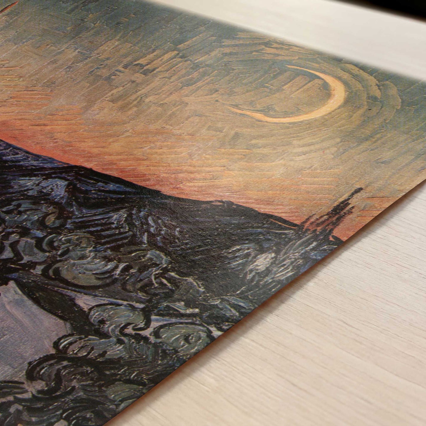 Evening Walk, Saint Remy (1889) by Van Gogh – Art Print - Close-up detail of the art print