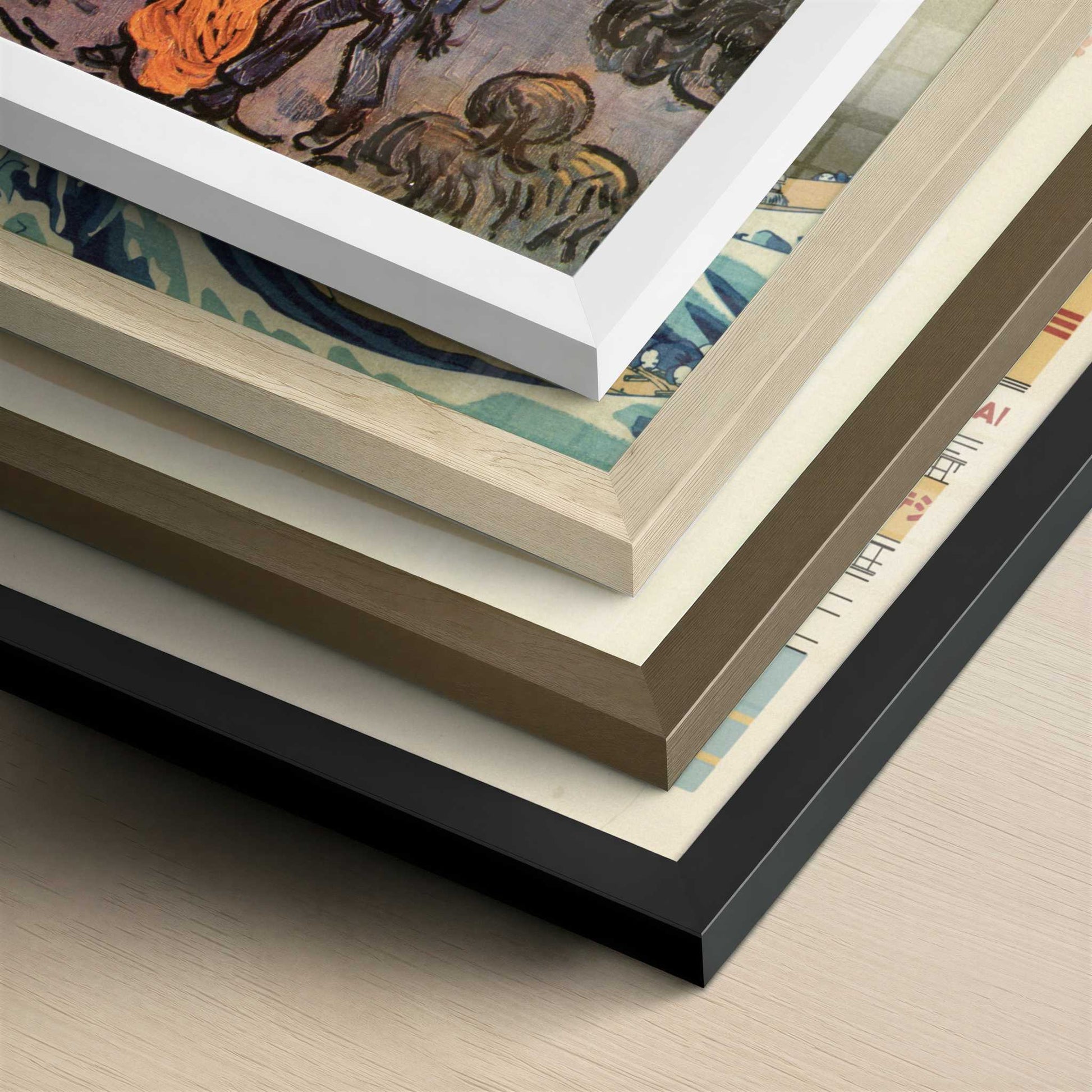 Evening Walk, Saint Remy (1889) by Van Gogh – Art Print - Close-up detail of the different frames