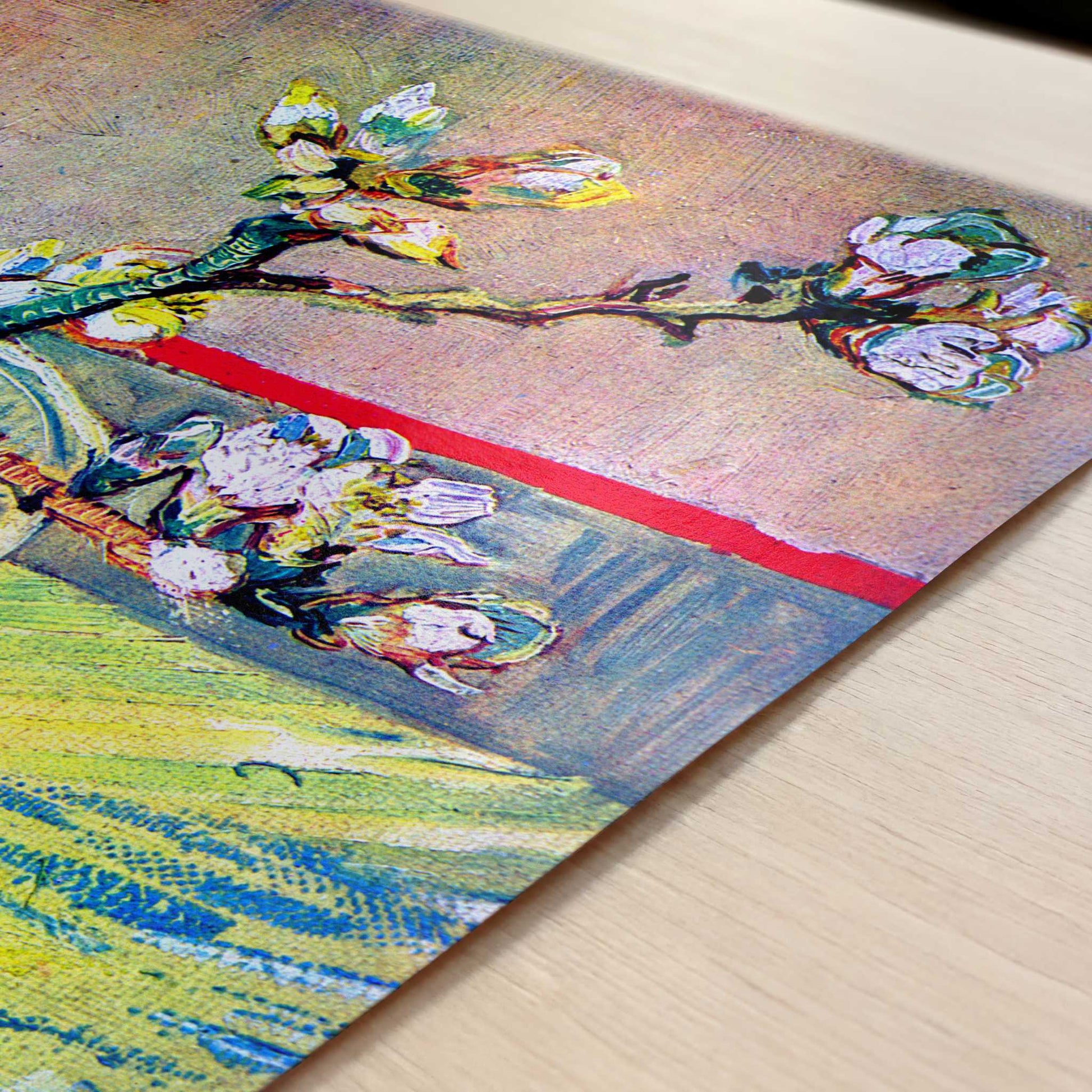 Flowering Almond Twig (1888) by Van Gogh – Art Print - Close-up detail of the art print