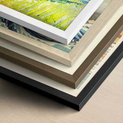 Flowering Almond Twig (1888) by Van Gogh – Art Print - Close-up detail of the different frames