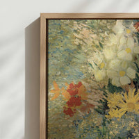 Framed Canvas - Close-up detail and texture of the framed canvas