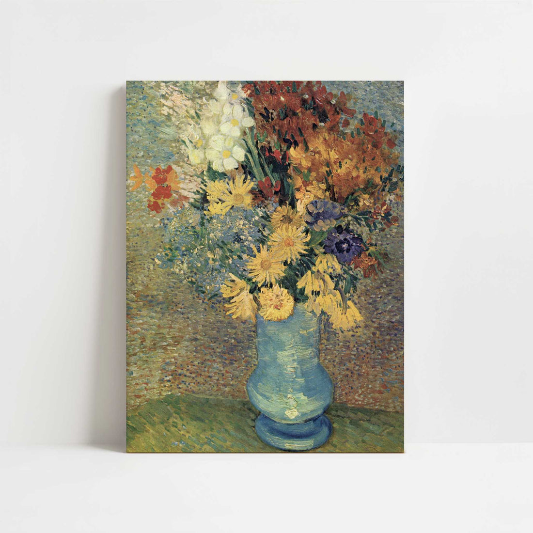 Flowers in a Blue Vase (1887) by Van Gogh – Art Print - Unframed art print