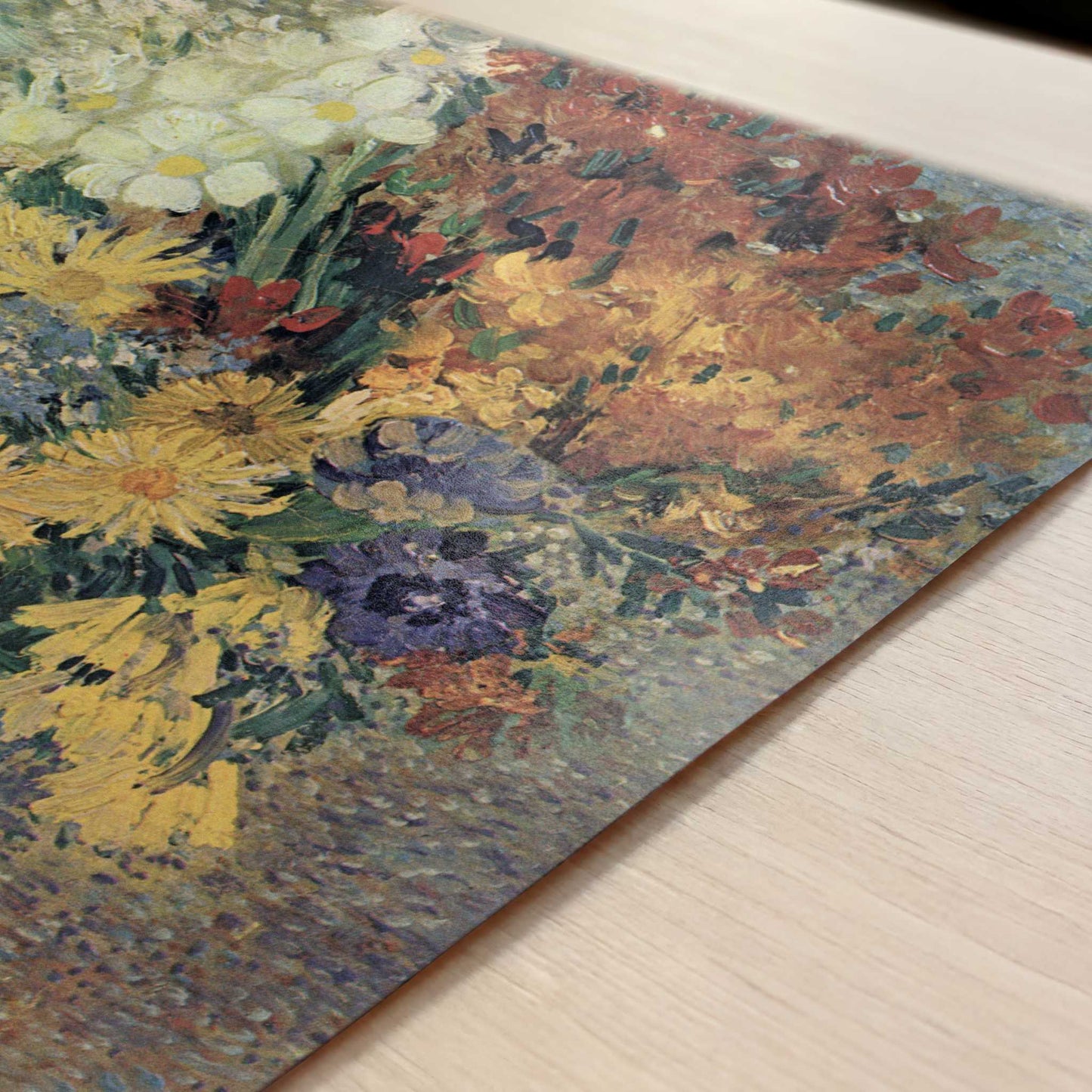 Flowers in a Blue Vase (1887) by Van Gogh – Art Print - Close-up detail of the art print