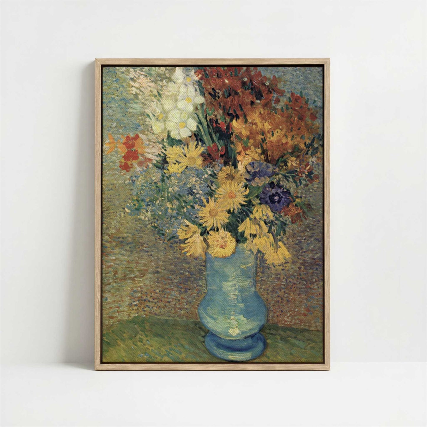 Framed Canvas - Framed canvas in oak color frame