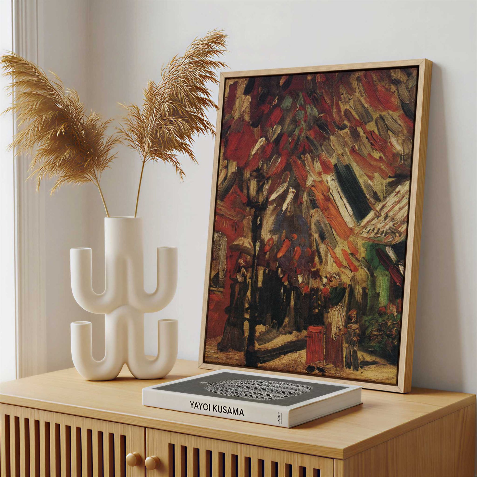 Framed Canvas - Framed canvas in a stylish interior setting