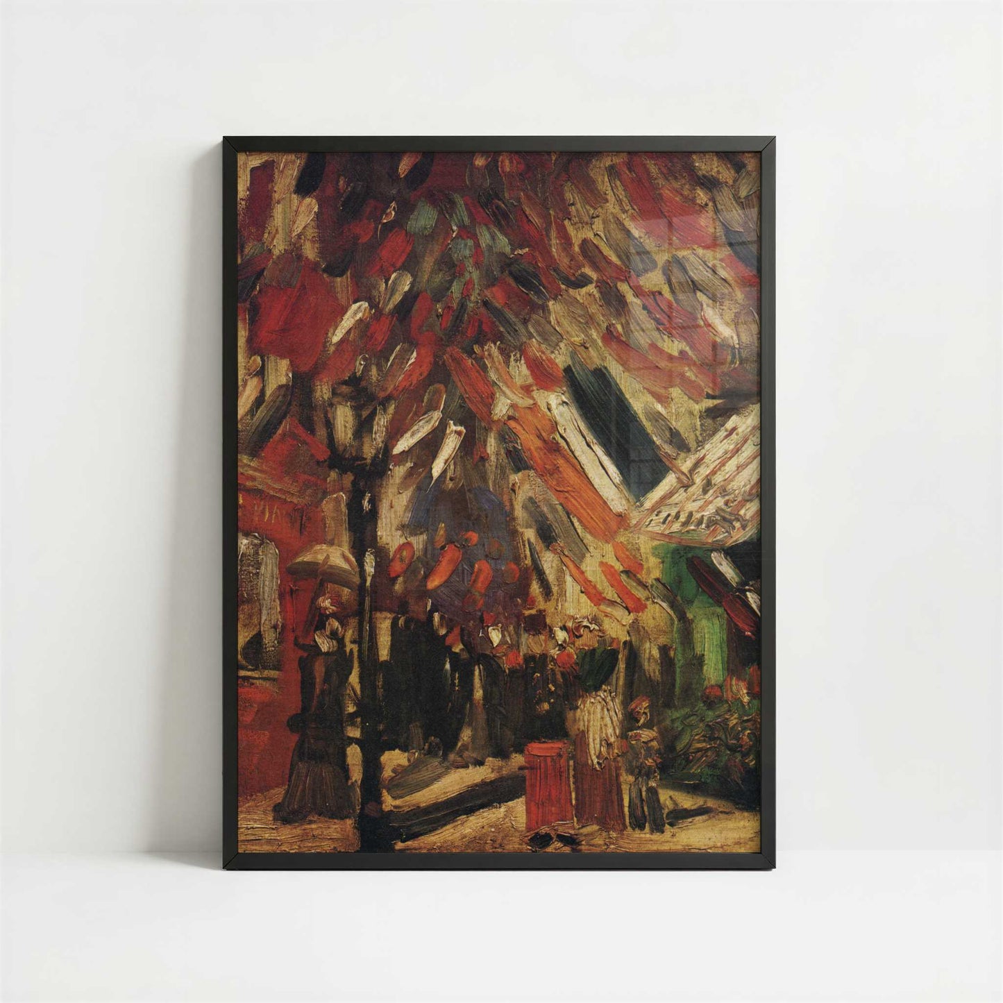 Fourteenth of July in Paris (1880s) by Van Gogh – Art Print - Art print in black frame